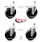 Service Caster 6 Inch Phenolic Swivel 12mm Threaded Stem Caster Total Lock Brake SCC, 2PK SCC-TSTTL20S615-PHS-M1215-2-S-2 - alternate 3